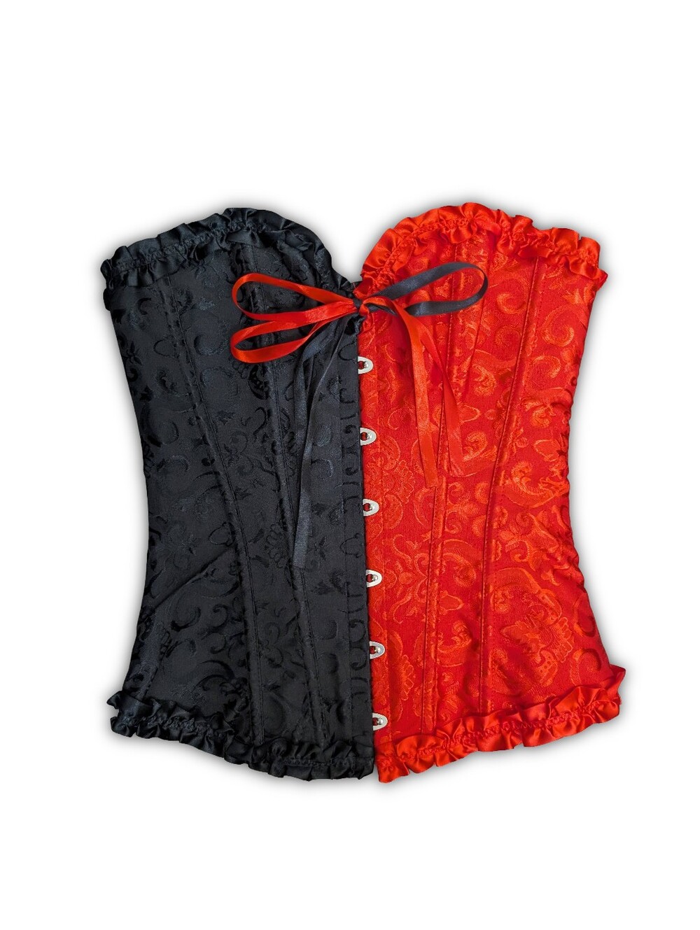Red and Black Brocade Gothic Corset